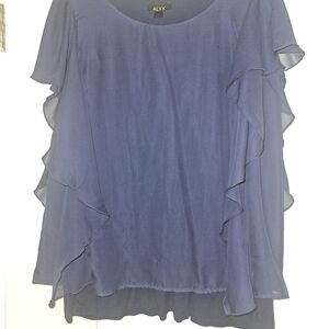 Alyx Women's Blue Ruffle Top